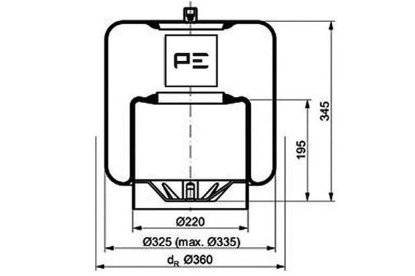 PE AUTOMOTIVE dėklas, pneumatinė pakaba 084.115-74A